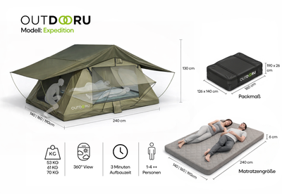 expedition zelte Dachzelt Expedition 1-4 Personen 53 KG